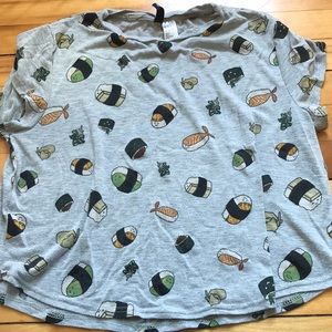 H&M Divided Sushi Graphic Crop Top Tee